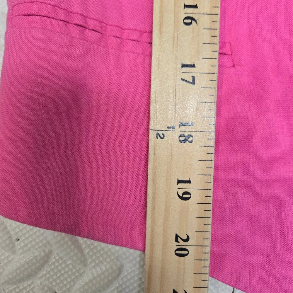 Rag & Bone Priya Linen Blend Vest Hot Pink Women Size 10 V-Neck Waistcoat - Picture 9 of 10